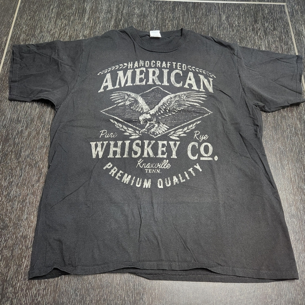 Men's Gray T-Shirt With American Whiskey Company imprint